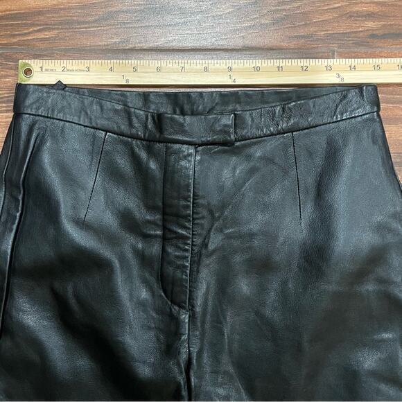 JLC Black Leather Pants Womens 12 Straight Fit Biker Moto Edgy Rebel Bikercore - Picture 3 of 9